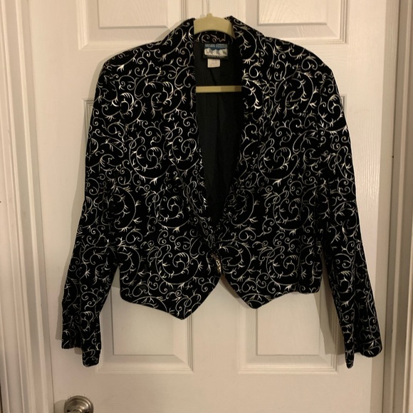 Black Velvet Shirt Waist Jacket - Picture 1 of 2
